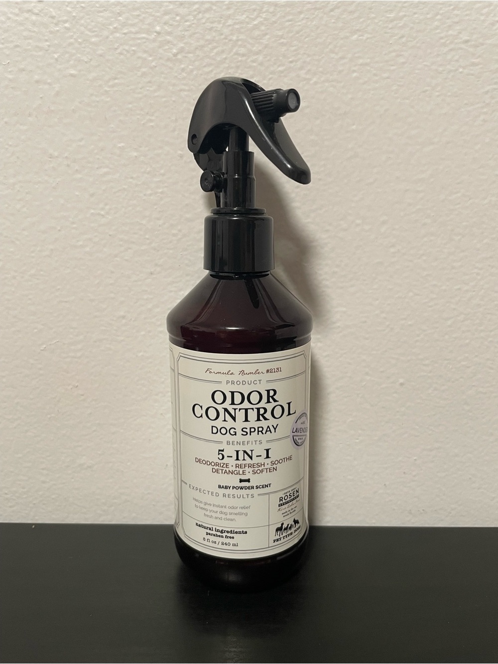 Dog & Pet Deodorizer Spray Odor Control 5 In 1 Detangling NEW Lavender Natural